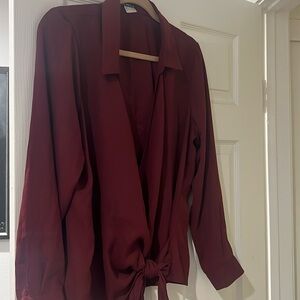 Burgundy blouse made by Venus